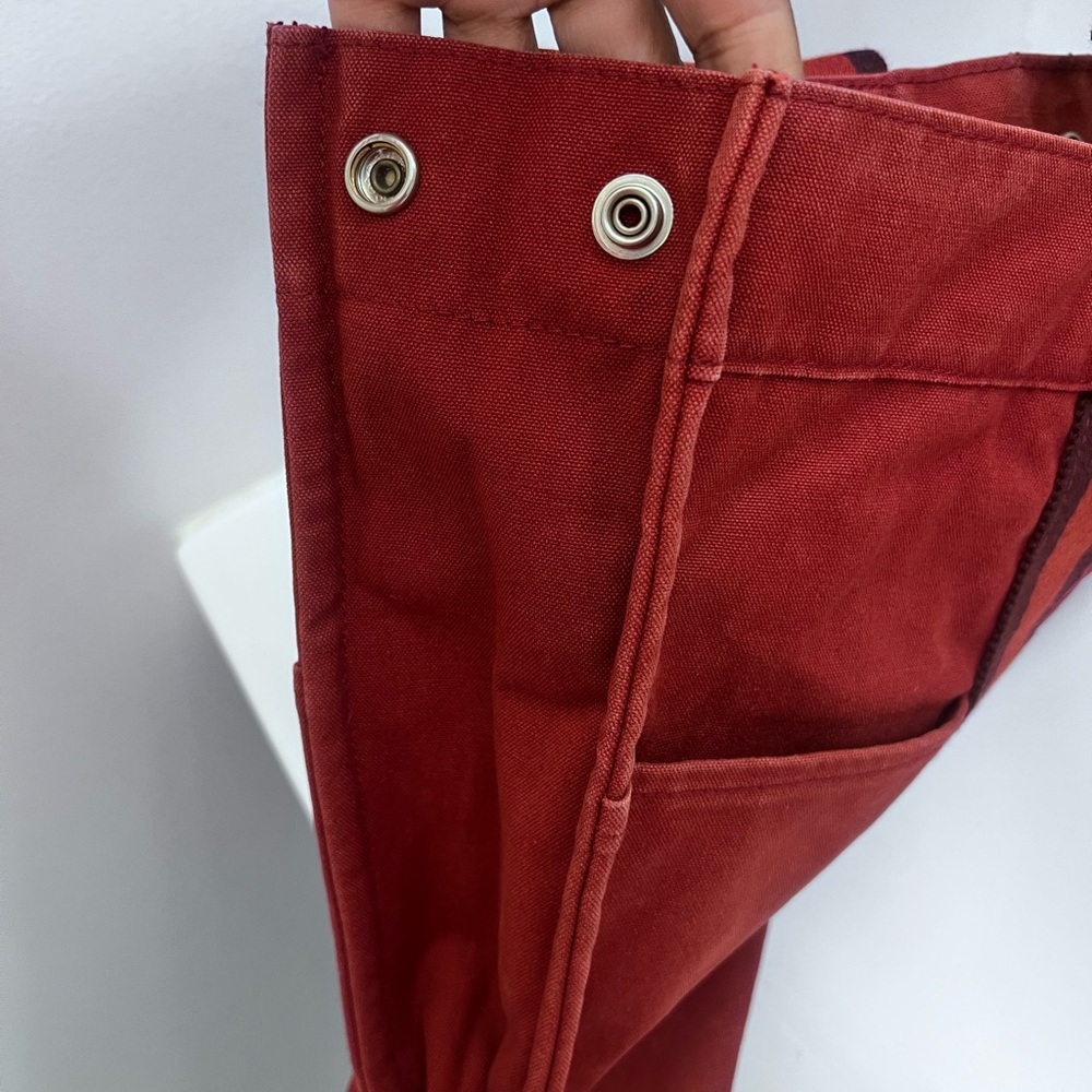 Hermes red canvas 👜 tote. - Picture 8 of 9